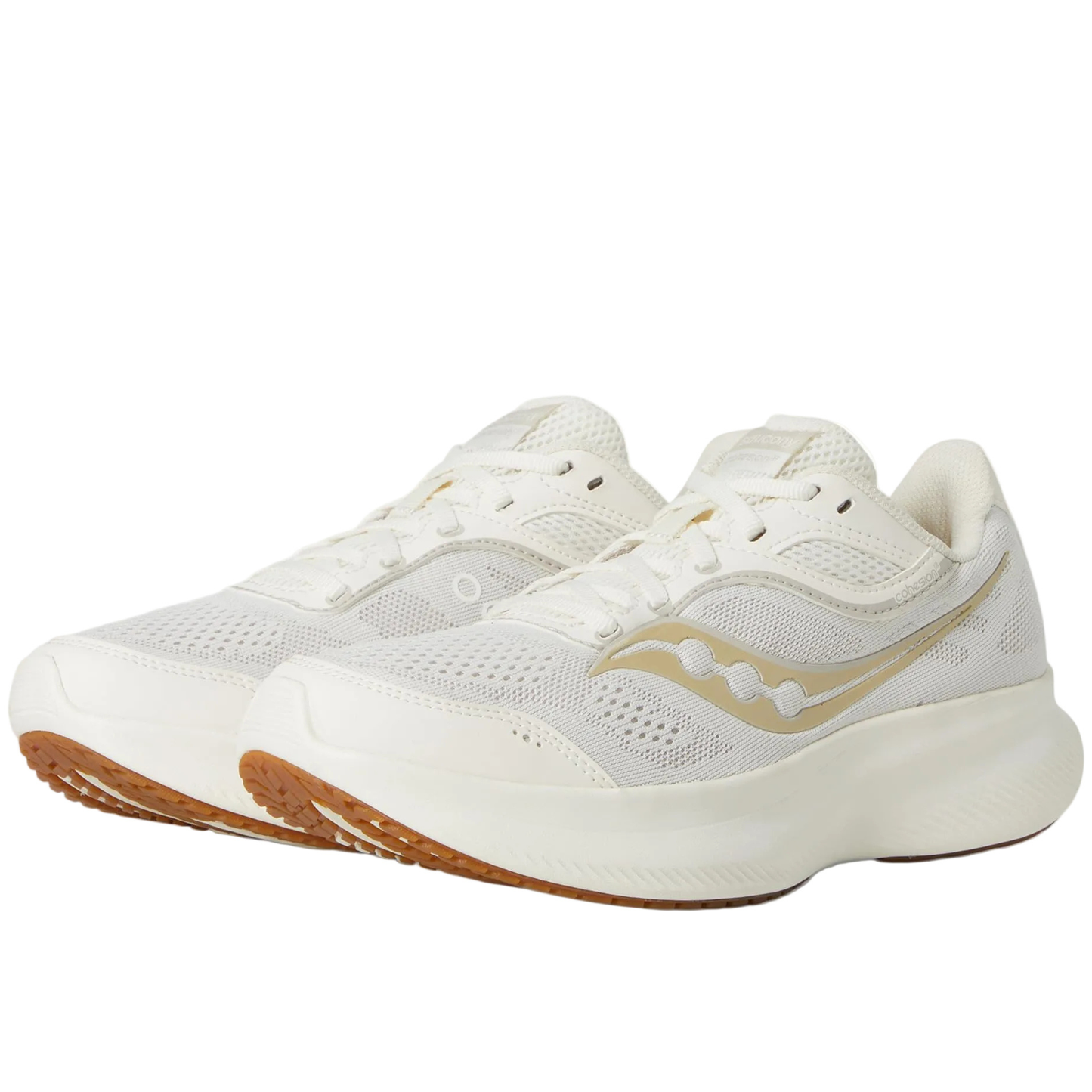 Saucony Women's Cohesion 18 Sneaker, Almond/Gum, Wide - Ndoros