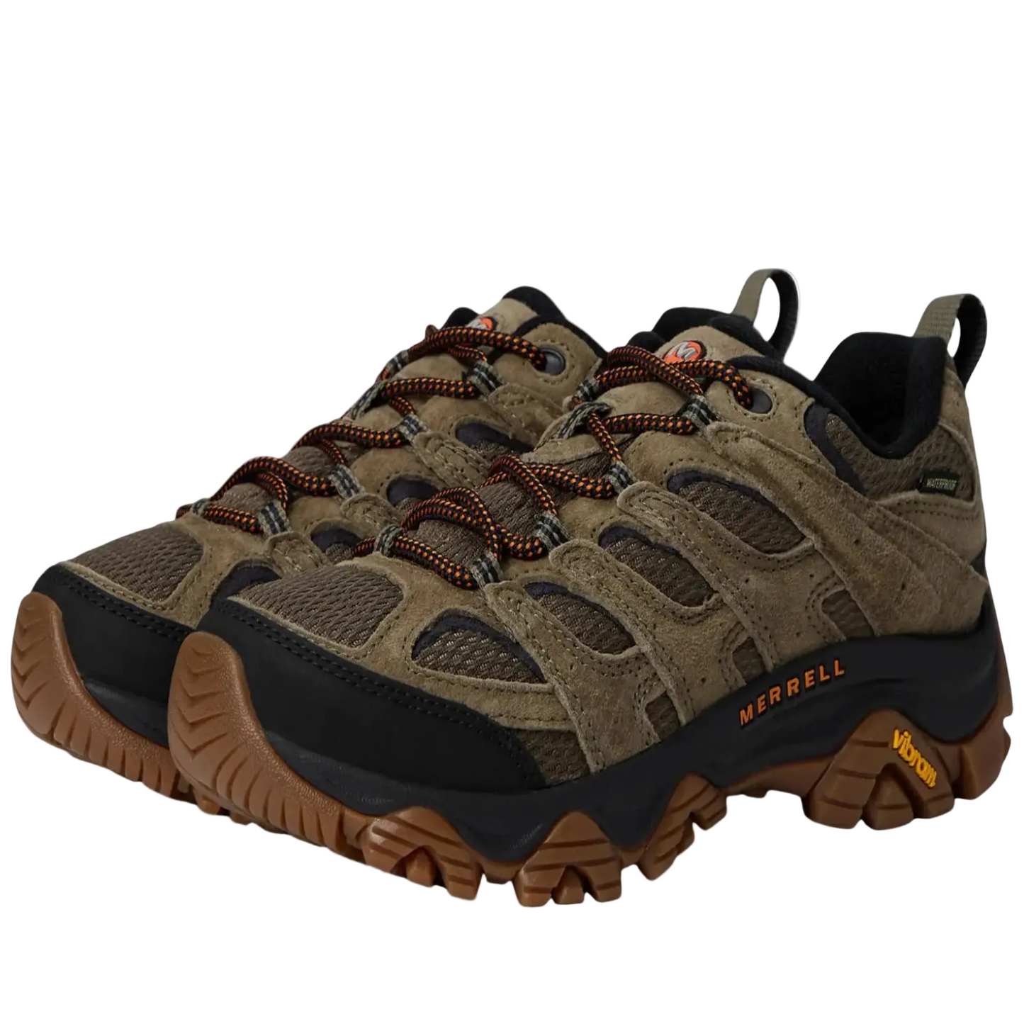 Merrell Men's Moab 3  Waterproof Hiking Shoes, Olive/Gum - Ndoros