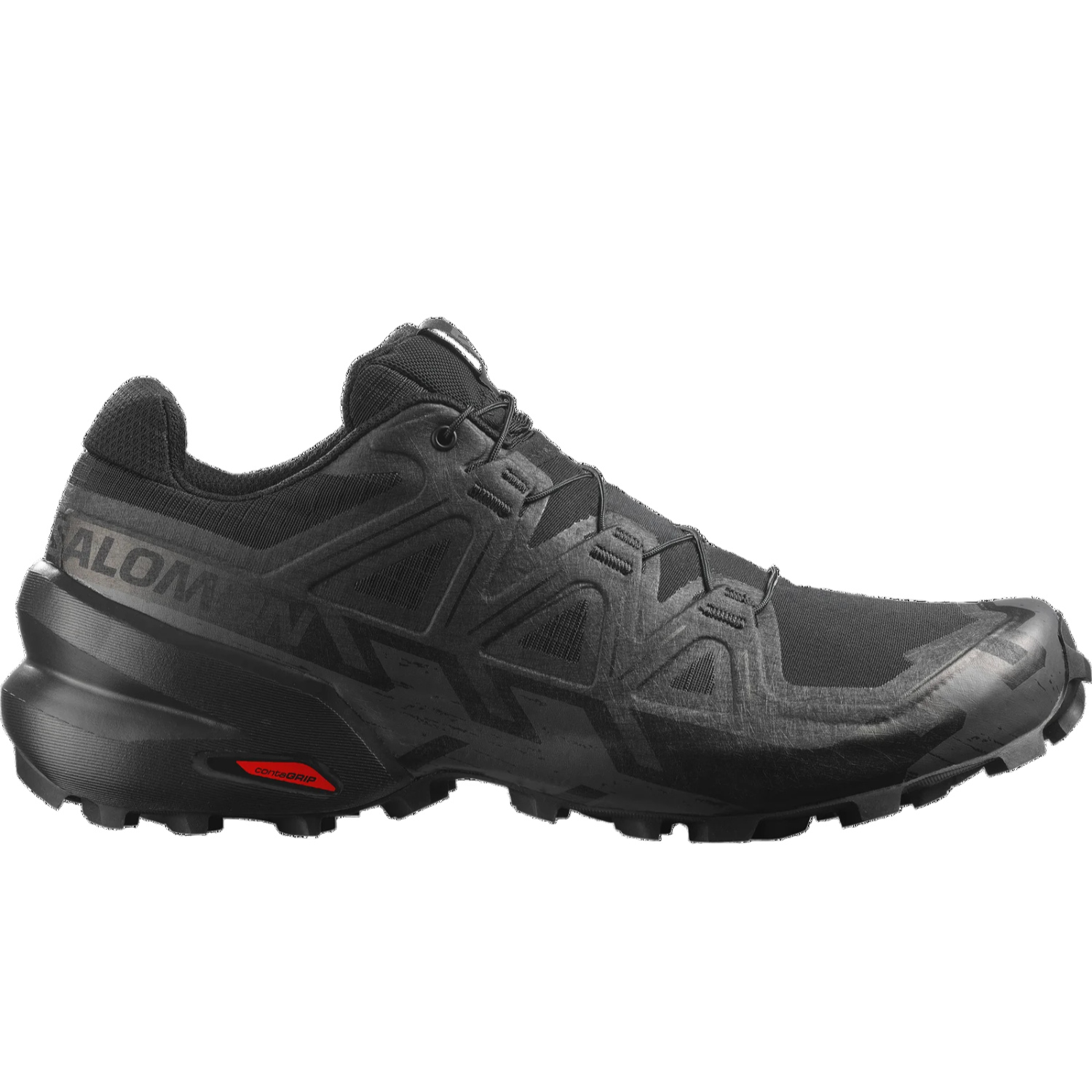 Salomon Speedcross 6 Wide Fit, Black/Black/Phantom Men's Trail Running Shoes - Ndoros
