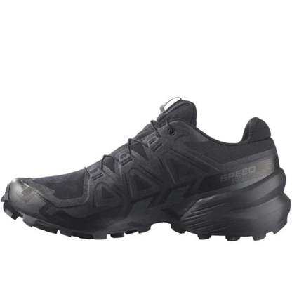 Salomon Speedcross 6 Wide Fit, Black/Black/Phantom Men's Trail Running Shoes - Ndoros