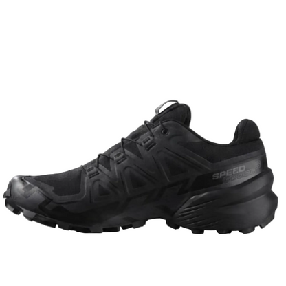 Salomon Speedcross 6 Wide Fit, Black/Black/Phantom Men's Trail Running Shoes - Ndoros
