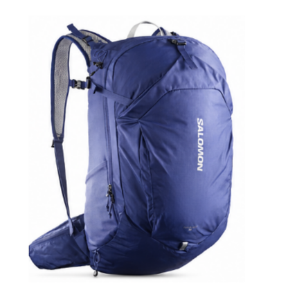 Salomon Trailblazer Unisex 30 Liter Casual Backpack, Mazarine Blue/Ghost Gray - Ndoros