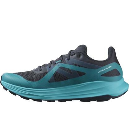 Salomon Men's ULTRA FLOW Men's Trail Running Shoes, and Versatile for Road-to-Trail Adventures, Carbon/Tahitian Tide/Deep Dive - Ndoros