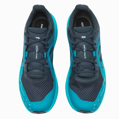 Salomon Men's ULTRA FLOW Men's Trail Running Shoes, and Versatile for Road-to-Trail Adventures, Carbon/Tahitian Tide/Deep Dive - Ndoros