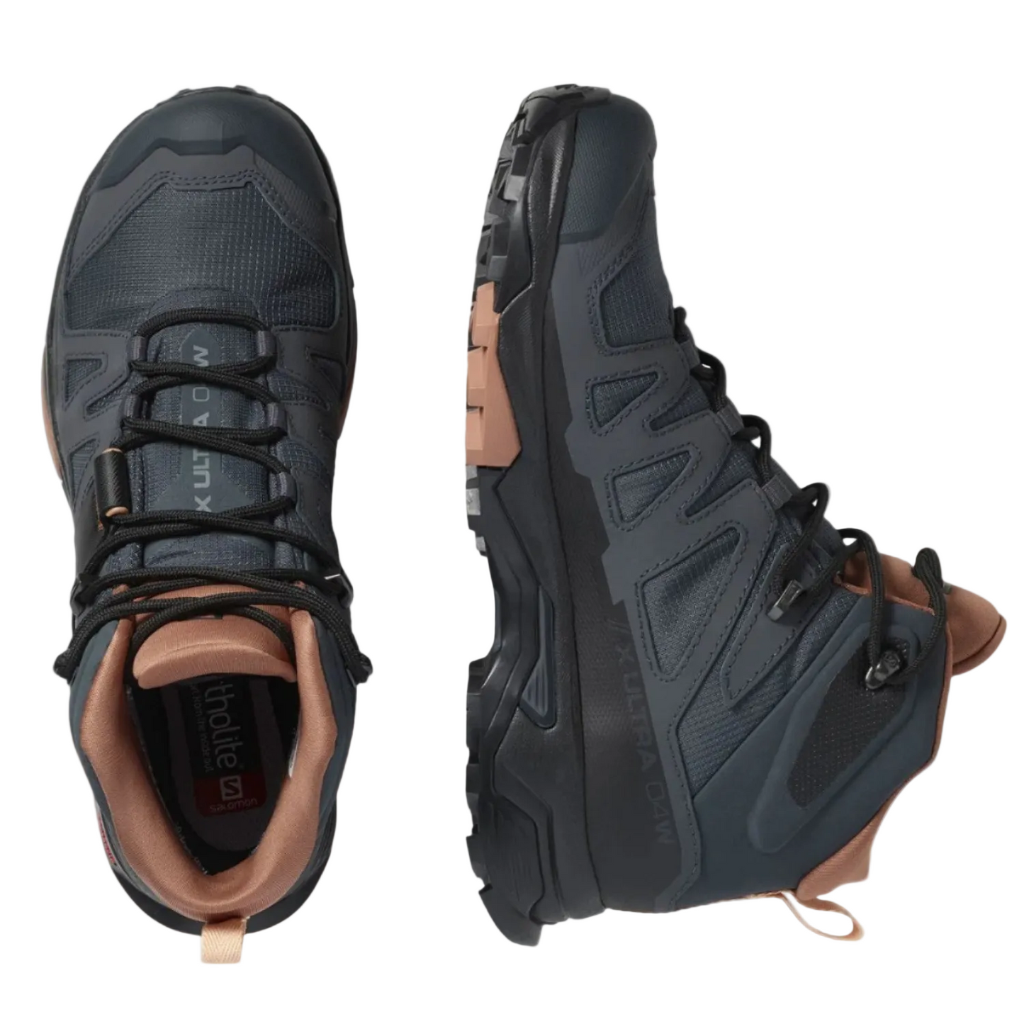 Salmon X Ultra 4 Leather Mid GTX Women's Hiking Waterproof Running Boots - Ndoros