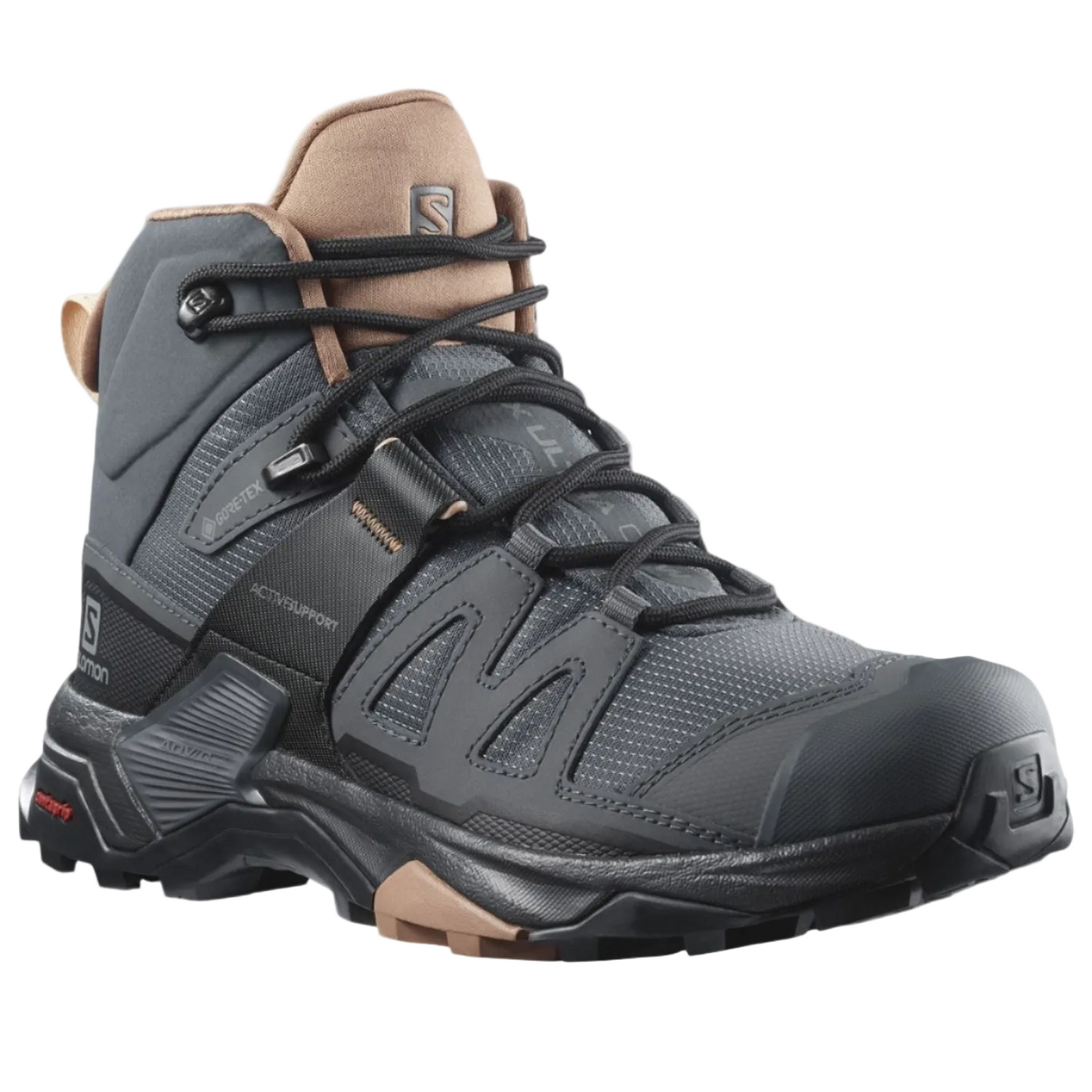 Salmon X Ultra 4 Leather Mid GTX Women's Hiking Waterproof Running Boots - Ndoros