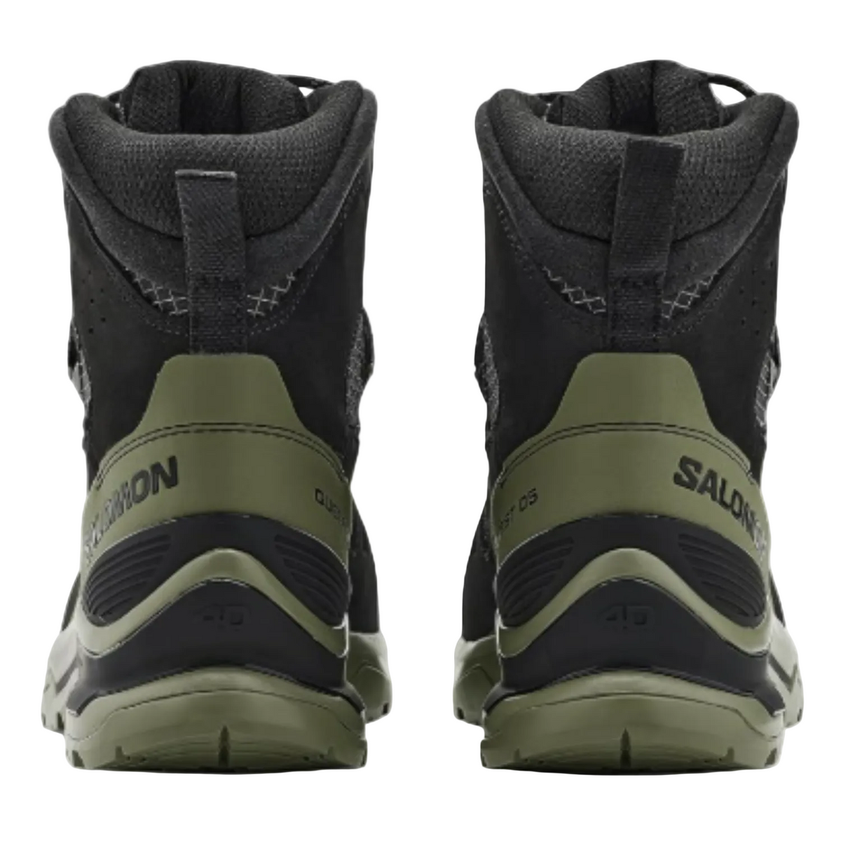 Salomon Men's Quest 5 GTX Hiking Shoe, Black / Deep Lichen Green / Black