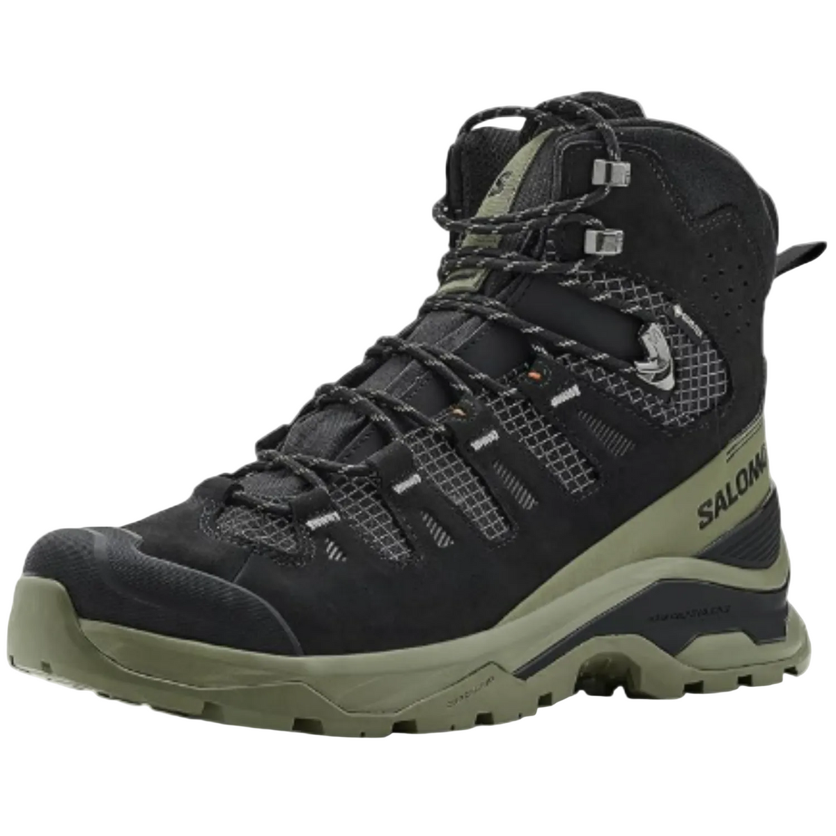 Salomon Men's Quest 5 GTX Hiking Shoe, Black / Deep Lichen Green / Black