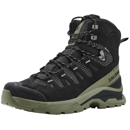 Salomon Men's Quest 5 GTX Hiking Shoe, Black / Deep Lichen Green / Black