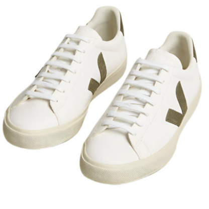Veja Men's Campo Shoe, Extra White/Khaki