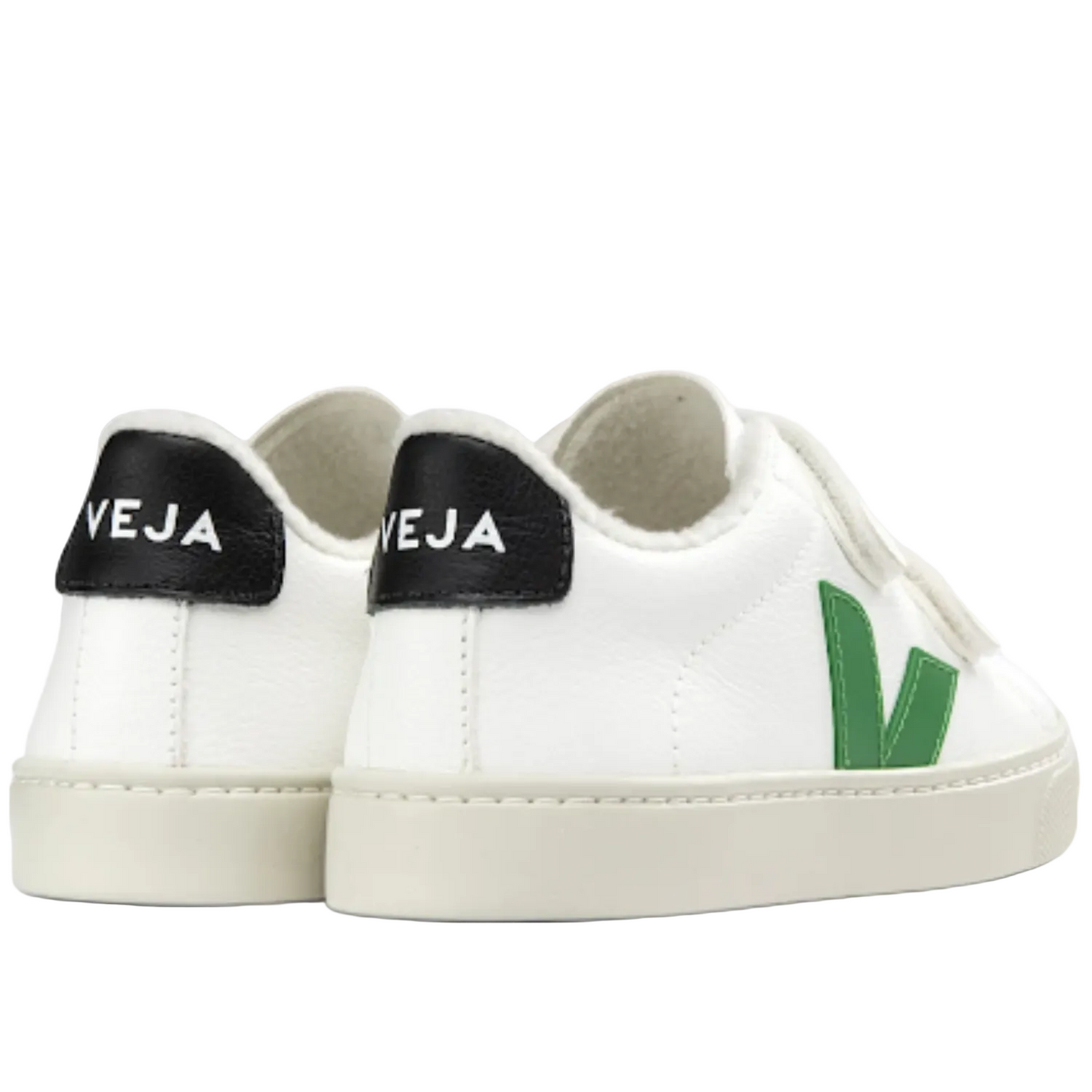 Veja Esplar Winter Extra White/Emeraude Chrome-Free Leather 9½ US Toddler