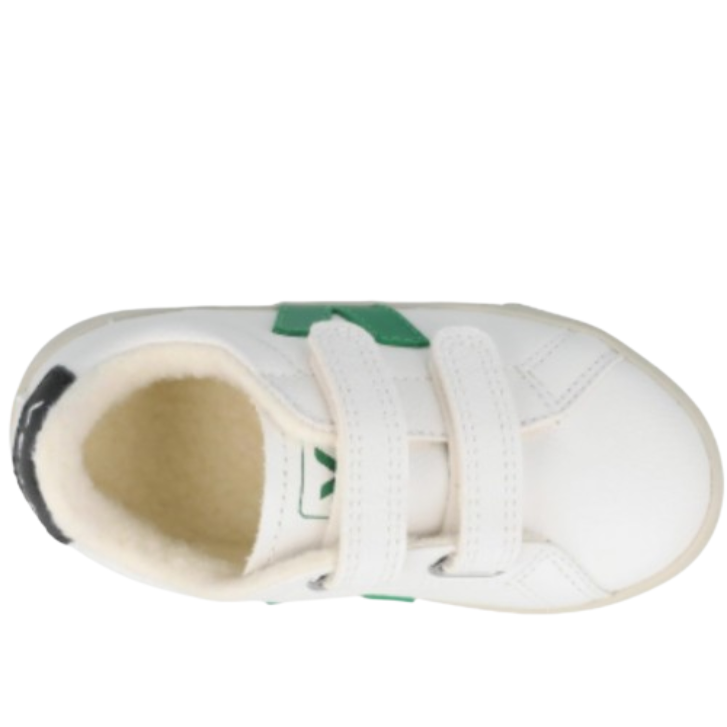 Veja Esplar Winter Extra White/Emeraude Chrome-Free Leather 9½ US Toddler