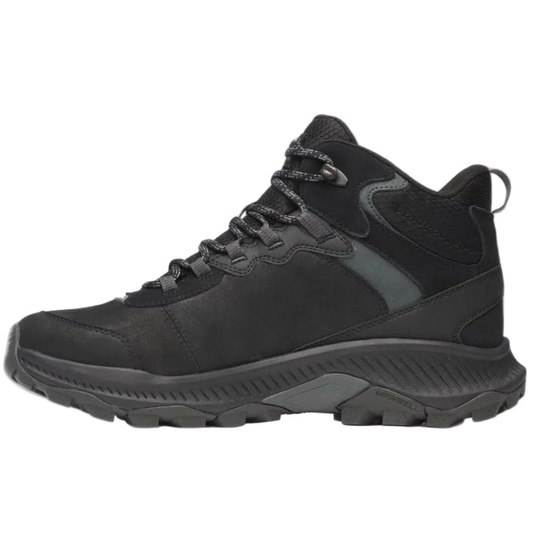 Merrell Men's Moab Speed 2 Leather Mid Wp Trainers, Black