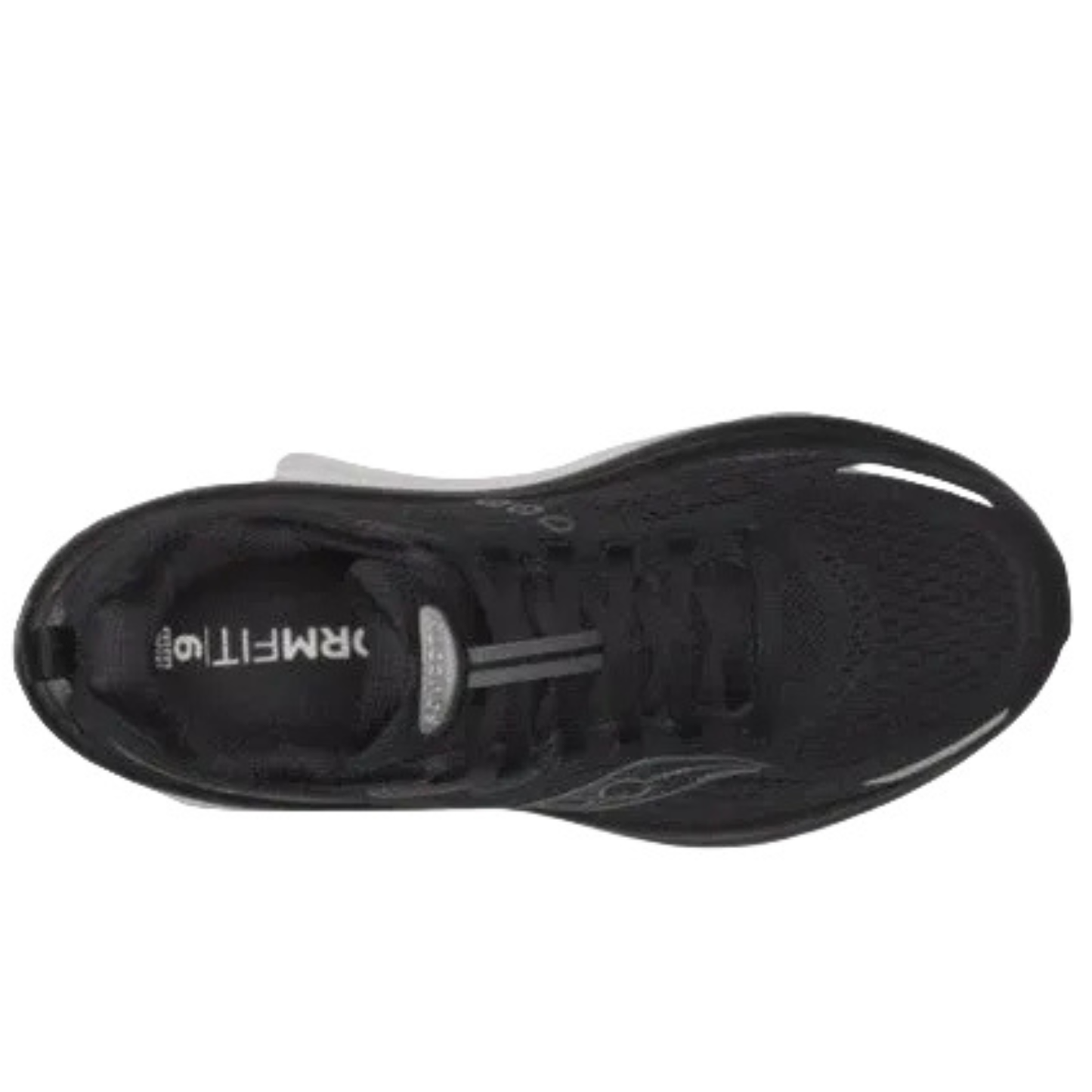 Saucony Women's Hurricane 25 Sneaker, Black/White, Wide - Ndoros