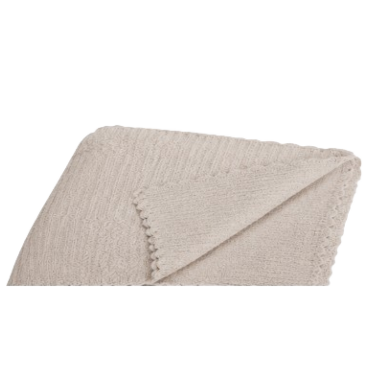 Barefoot Dreams CozyChic Heirloom Receiving Blanket, Stone