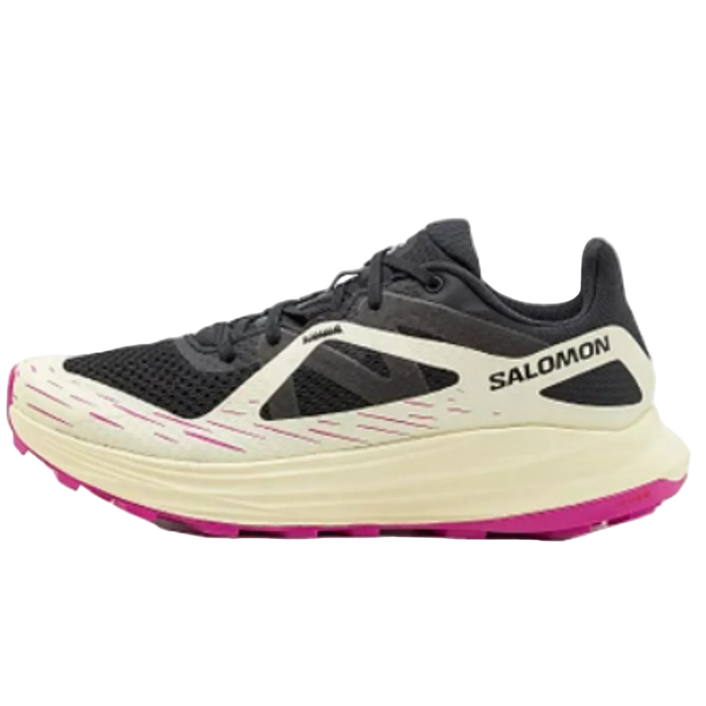 Salomon Women's Ultra Flow Trail Running Shoes - Black / Transparent Yellow / Rose Violet - Ndoros