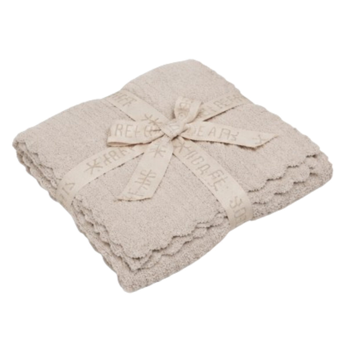 Barefoot Dreams CozyChic Heirloom Receiving Blanket, Stone