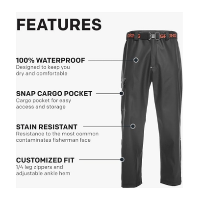 Grundens Men’s Neptune  Pants, Black