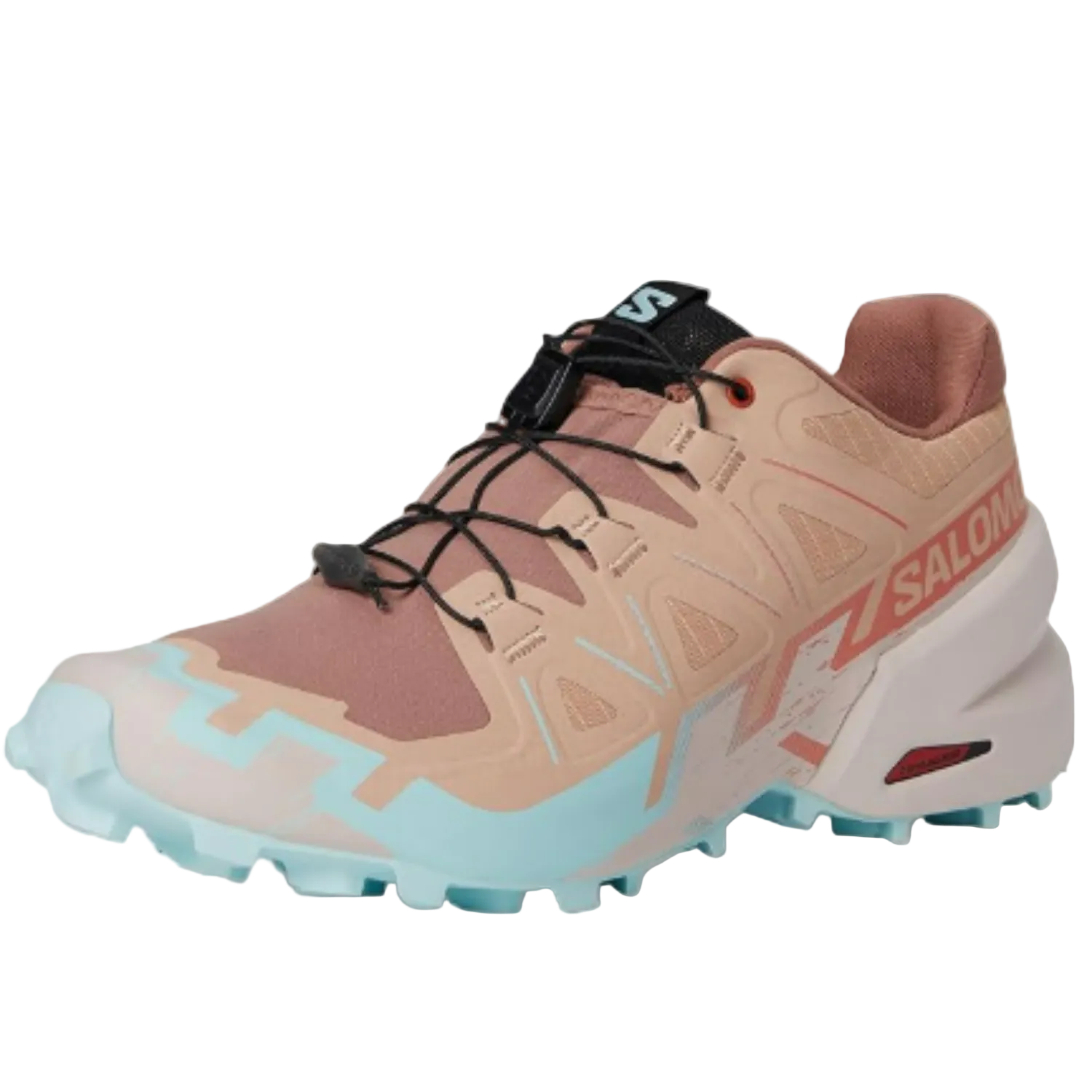 Salomon Women's Speedcross 6 Sneaker, Mahogany Rose/Hushed Violet/Iced Aqua - Ndoros