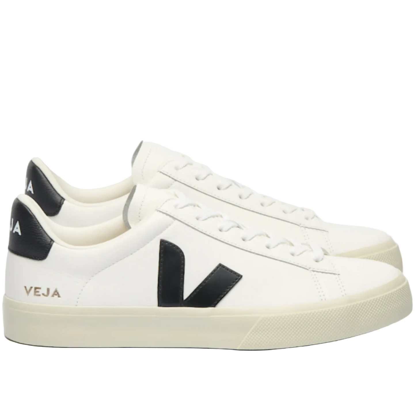 Veja Campo Leather Women Sneakers Shoes | White/Black