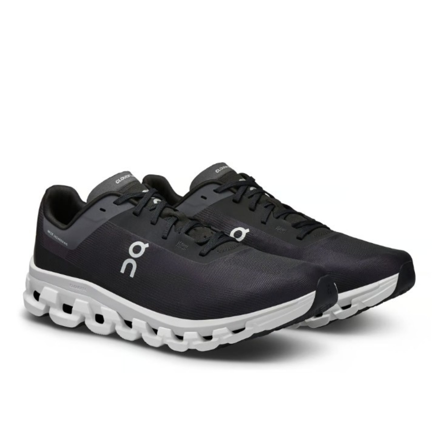 On Cloud Men's Cloudflow 4  Running Shoes, Black White
