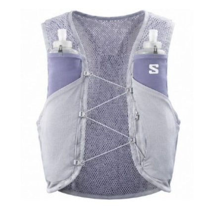 Salomon Unisex Advance Skin 12 | 12 Liter Hydration Trail Running Vest, Alloy/Gray Violet, Small