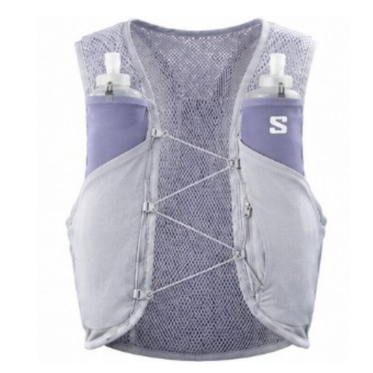 Salomon Unisex Advance Skin 12 | 12 Liter Hydration Trail Running Vest, Alloy/Gray Violet, Small