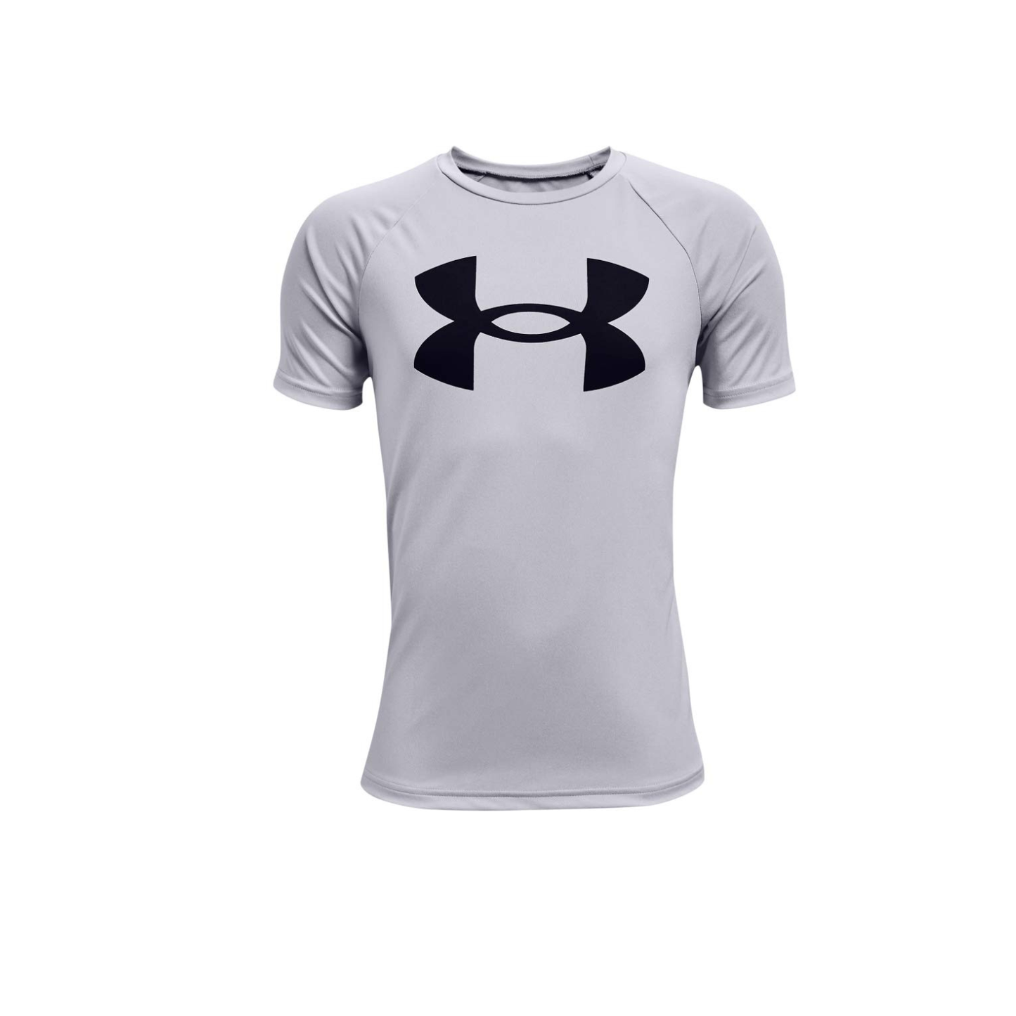Under Armour Boys Logo Short Sleeve Tee Shirt, Mod Gray Light Heather /Black - Ndoros