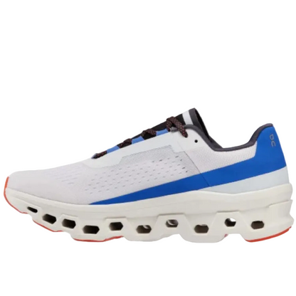 On Cloud Men's Cloudmonster  Running Shoes, Frost / Cobalt