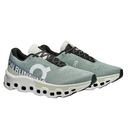 On Cloud Women's Cloudmonster 2 Running Shoes, Mineral/  Aloe