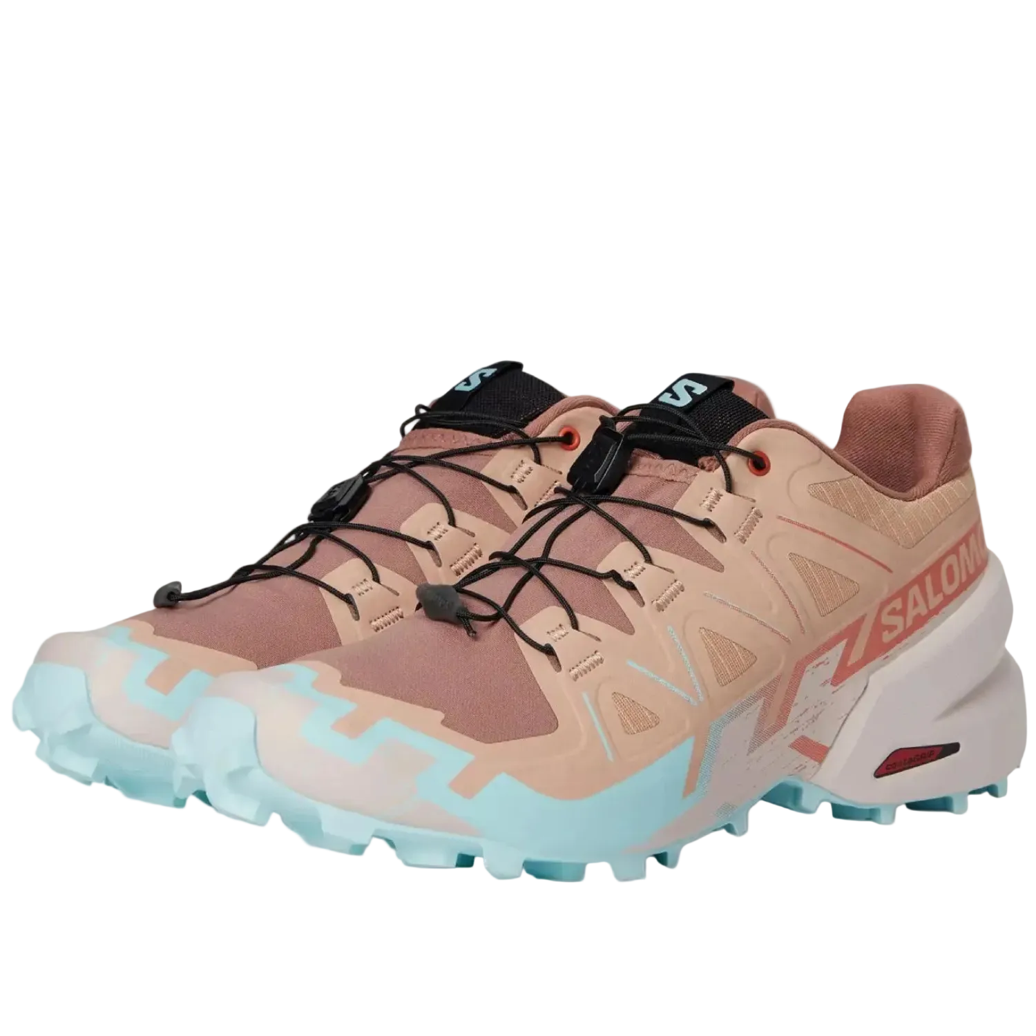 Salomon Women's Speedcross 6 Sneaker, Mahogany Rose/Hushed Violet/Iced Aqua - Ndoros