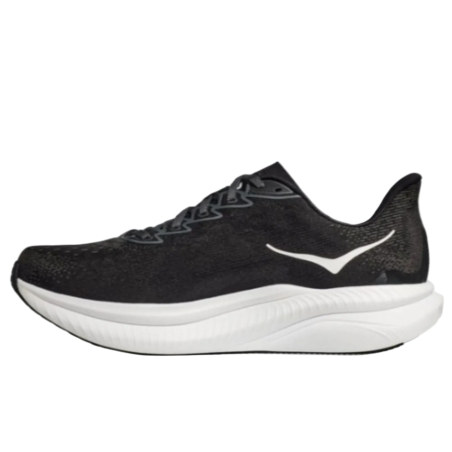 Hoka Mach 6 Men Cushioned Runing Shoes, Black/White - Ndoros