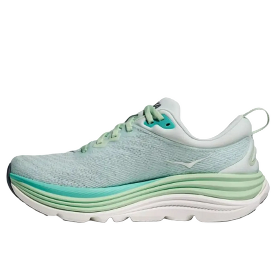 Hoka Gaviota 5 Women Cushioned Runing Shoes, Snow Melt/Cielo Blue - Ndoros