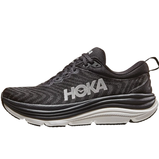 Hoka Gaviota 5 Men Cushioned Runing Shoes, Black/White - Ndoros