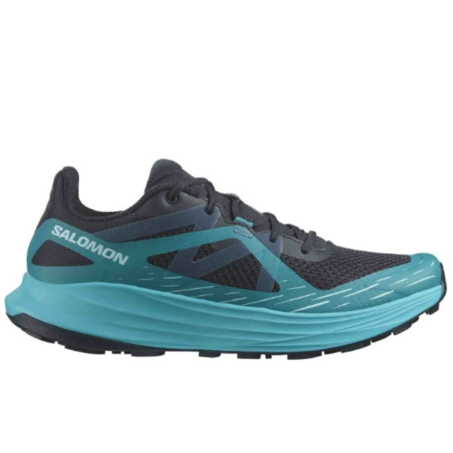 Salomon Men's Ultra Flow Sneaker, Dark Navy/Grisaille/Vanilla Ice - Ndoros