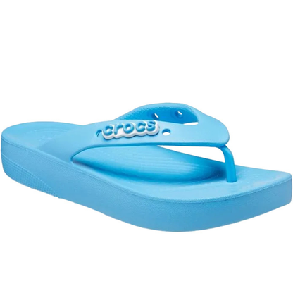 Crocs Women's Classic Flip Flops Platform Sandals | Oxygen