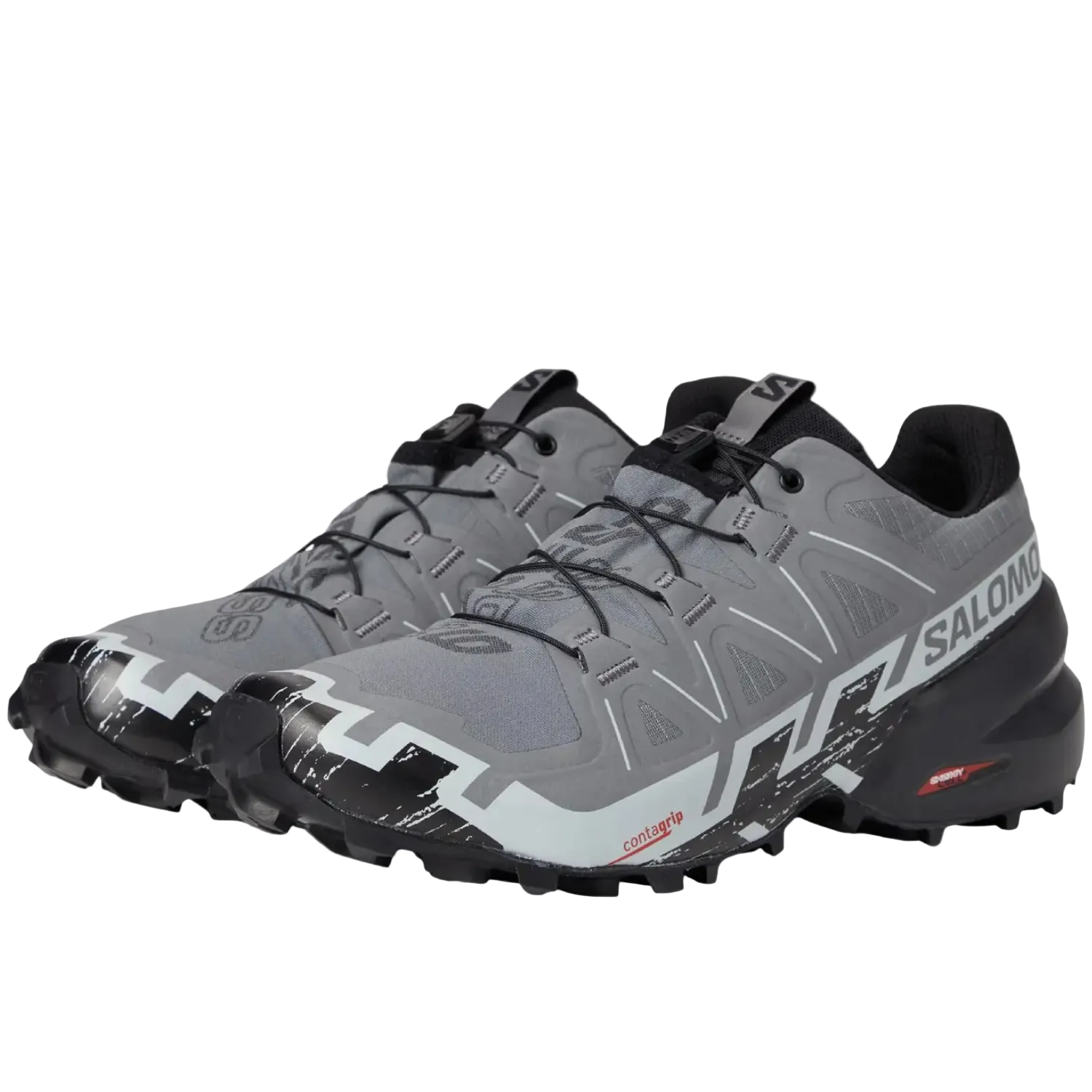 Salomon Men's Speedcross 6 Sneaker, Quiet Shade/Black/Pearl Blue - Ndoros