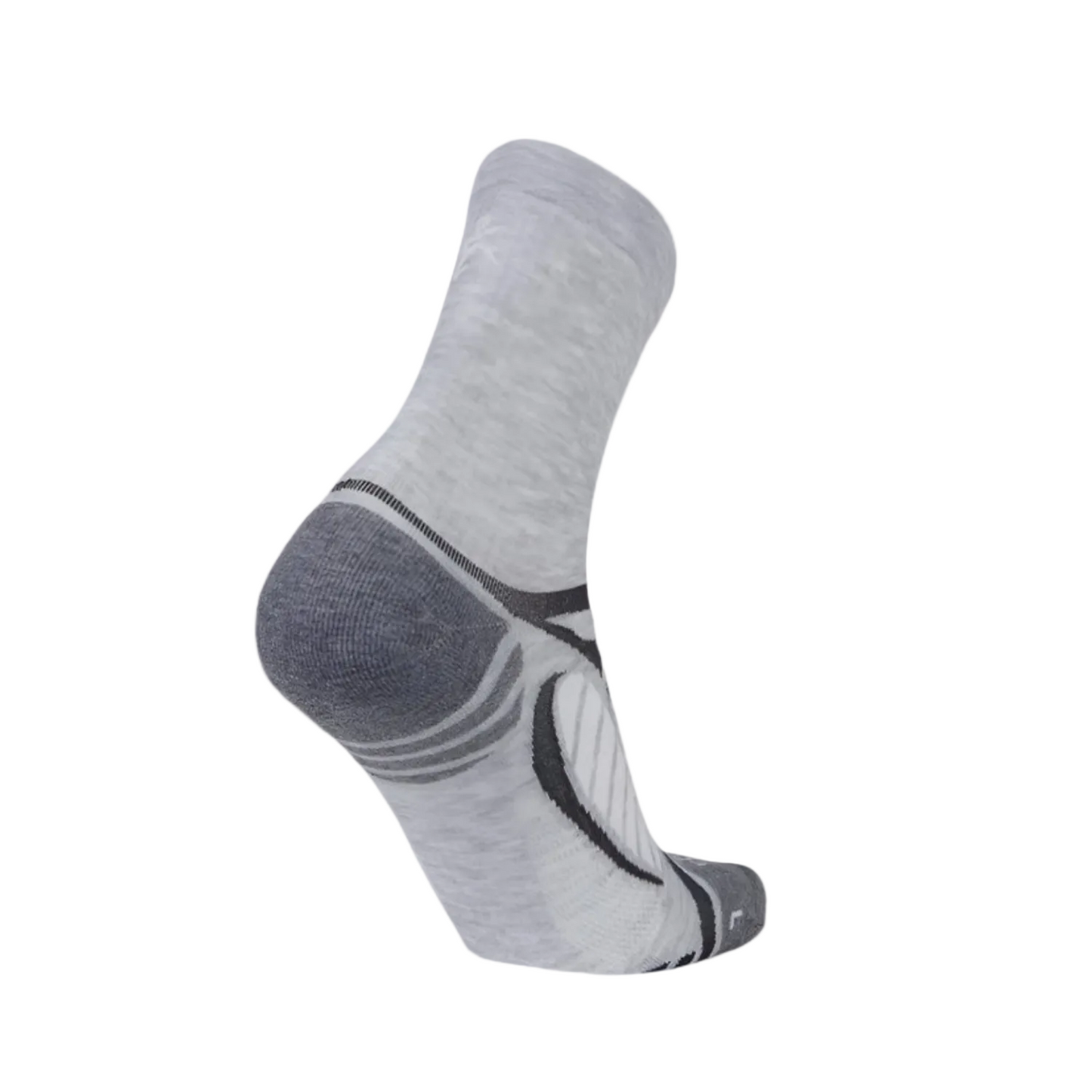 Balega Ultralight Crew Lightweight Performance  Athletic Running Socks Unisex, Grey/White