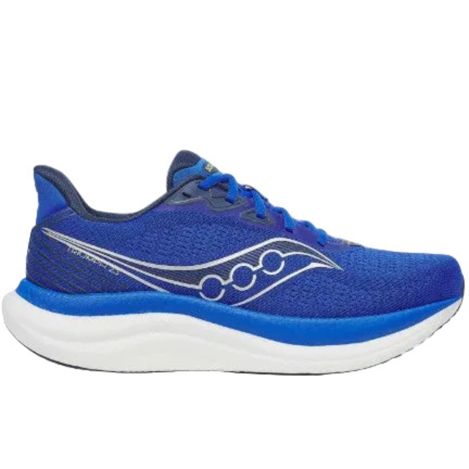 Saucony Men's Triumph 23 Sneaker, Lapis/Silver, Wide - Ndoros
