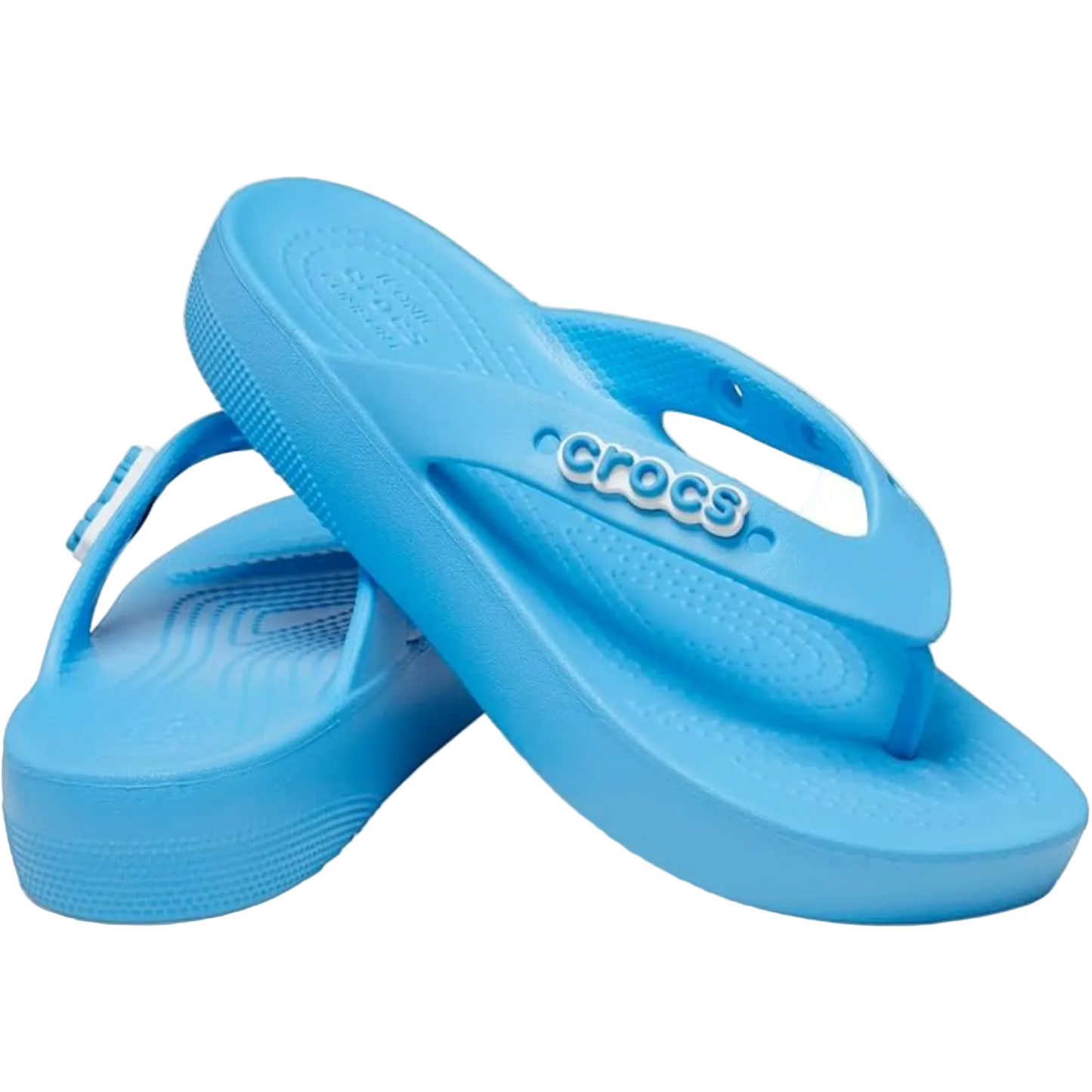 Crocs Women's Classic Flip Flops Platform Sandals | Oxygen