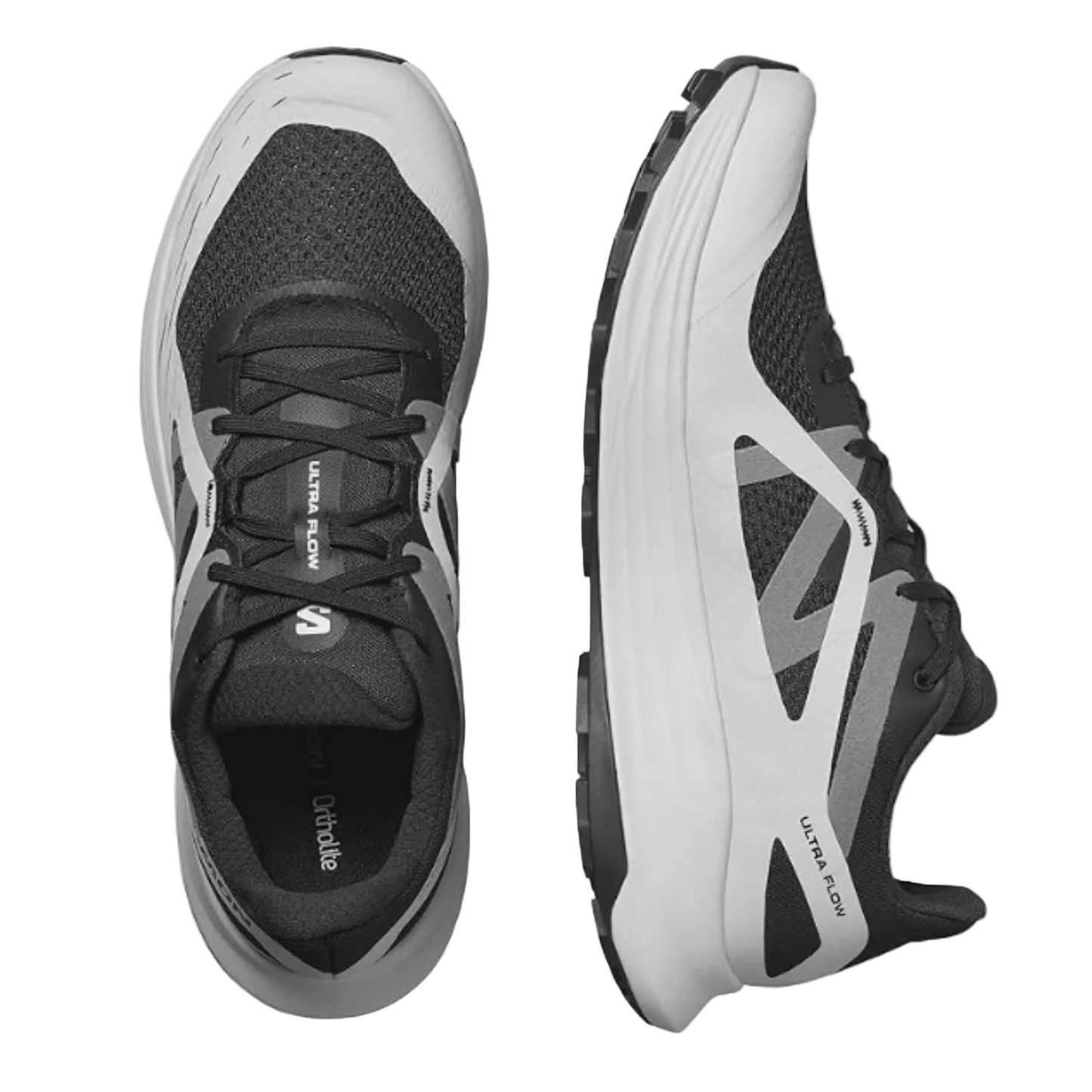 Salomon Men's Ultra Flow Trail Running Shoes - Black/Glacier Gray/Quiet Shade - Ndoros