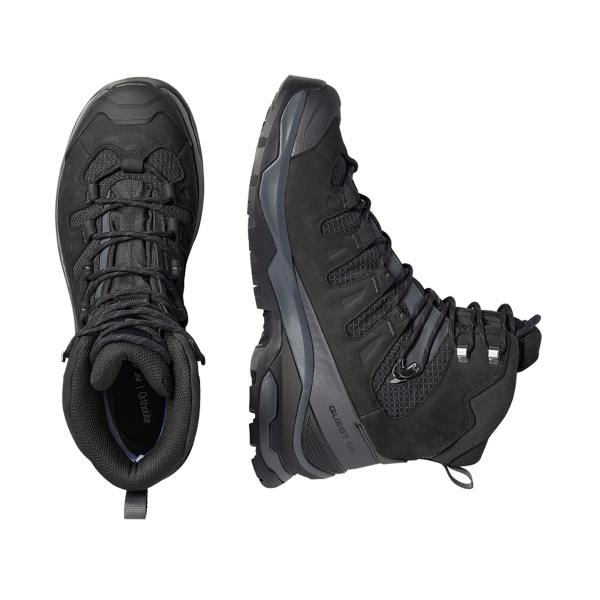 Salomon Men's Quest 5 GTX Hiking Shoe, Asphalt / Black / Asphalt