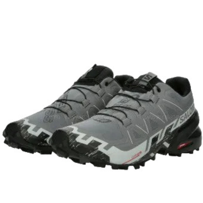 Salomon Mens Speedcross 6 Trail Running Shoes, Quiet Shade/Black/Pearl Blue