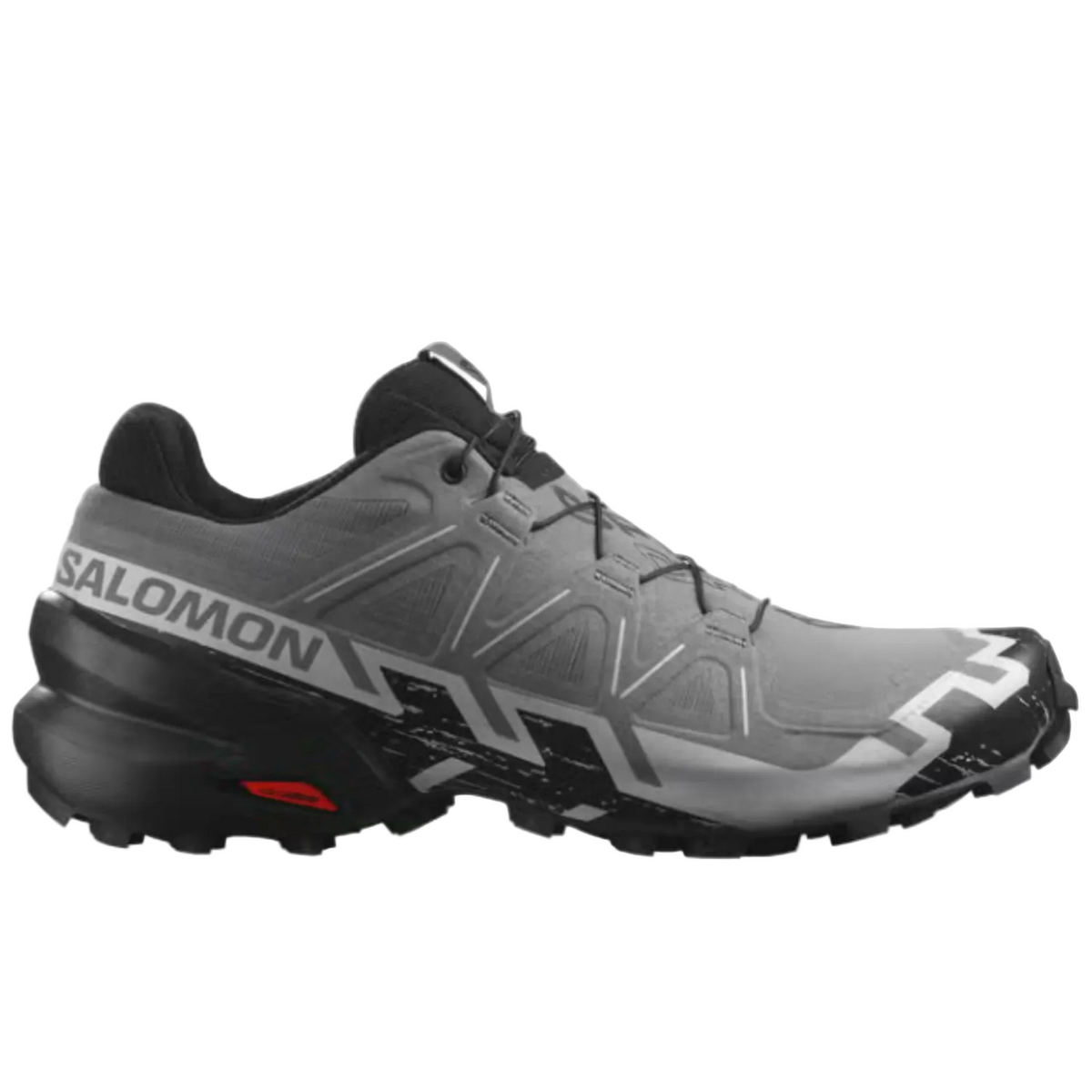 Salomon Mens Speedcross 6 Trail Running Shoes, Quiet Shade/Black/Pearl Blue - Ndoros