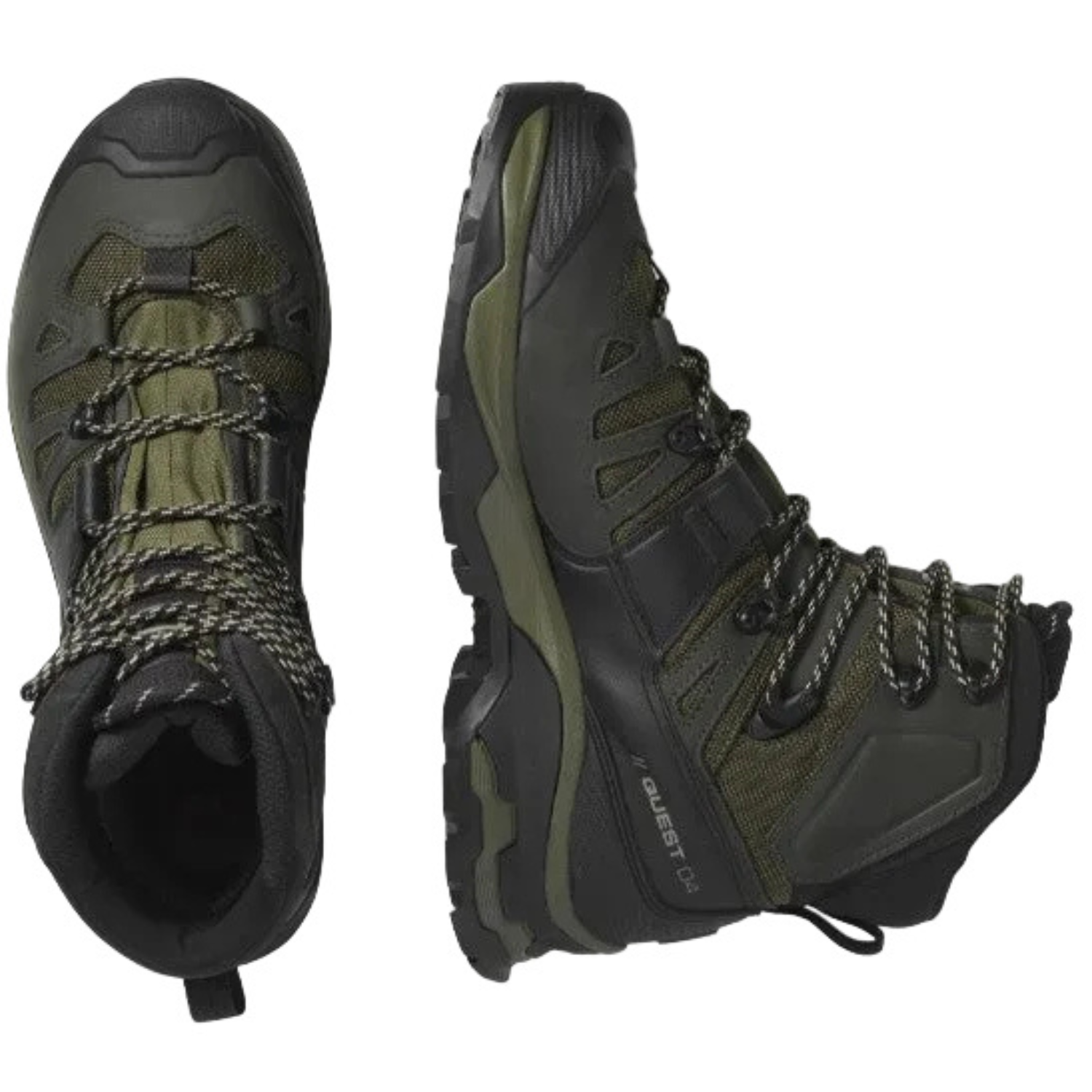 Salomon Men's QUEST 4 GORE-TEX Hiking Boots For Men, Olive Night/Peat/Safari - Ndoros