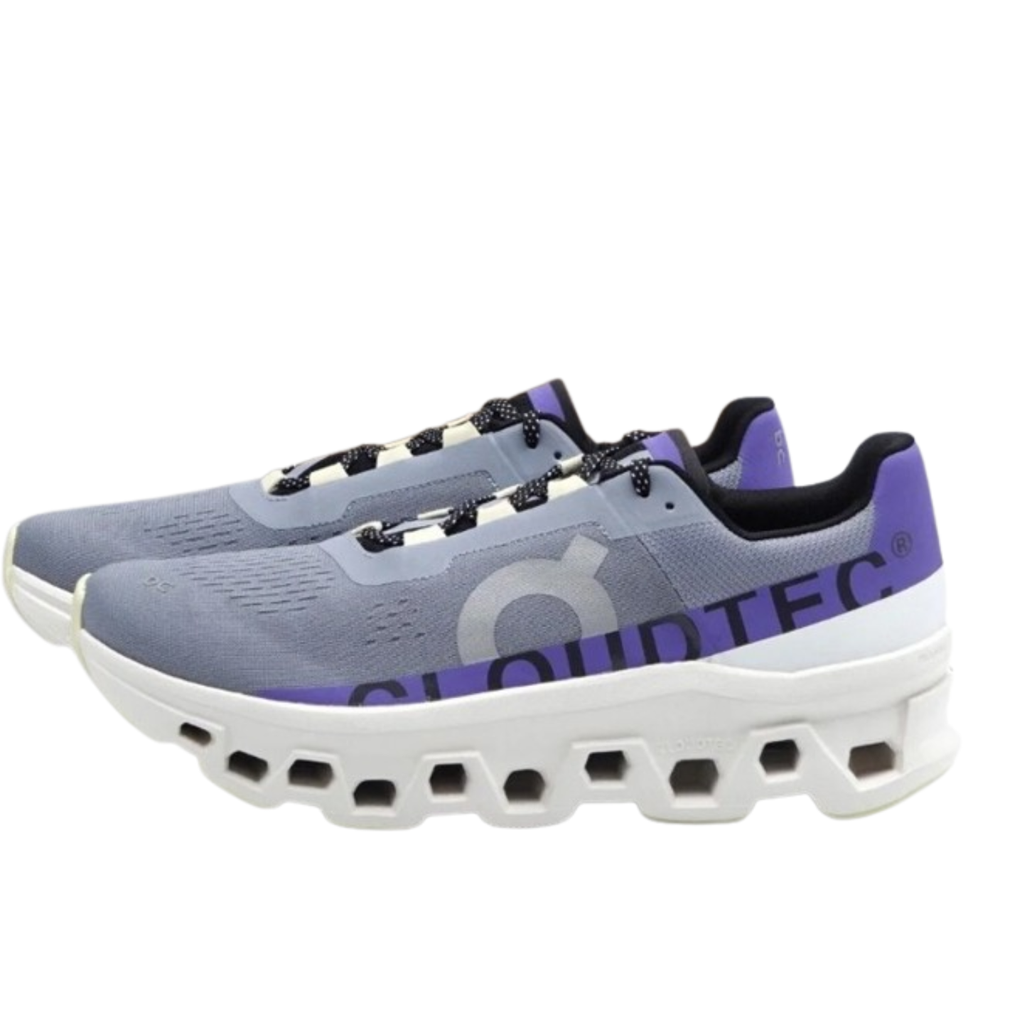 On Cloud Men's Cloudmonster  Running Shoes, Mist / Blueberry