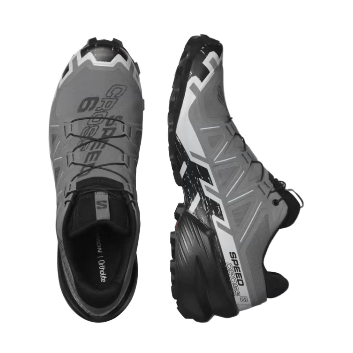 Salomon Mens Speedcross 6 Trail Running Shoes, Quiet Shade/Black/Pearl Blue - Ndoros