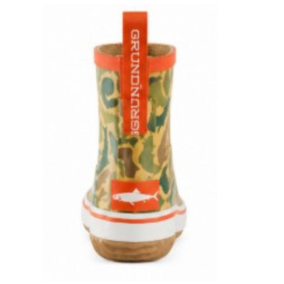Grundens Kid's Guppy Rain Boots Waterproof, Fish Camo