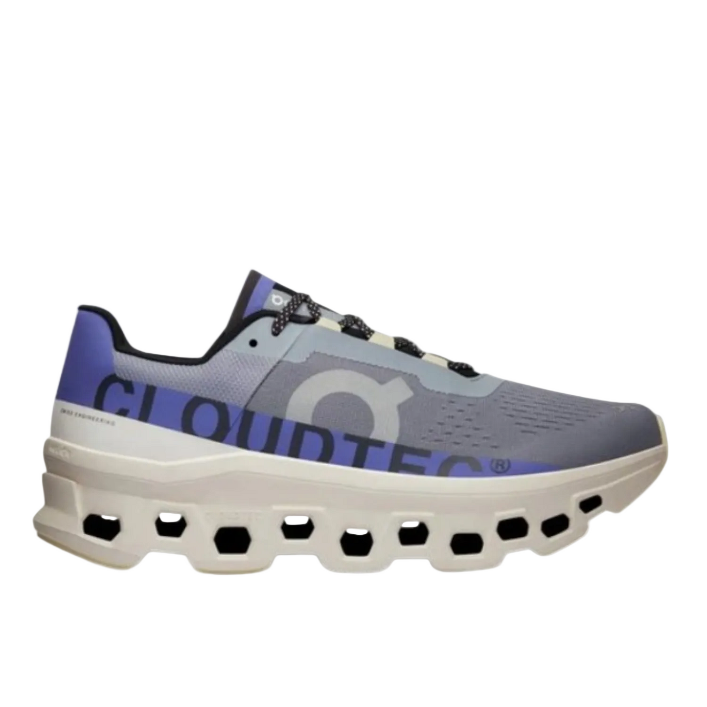 On Cloud Men's Cloudmonster  Running Shoes, Mist / Blueberry