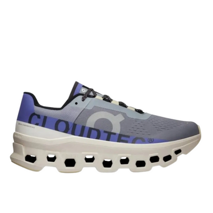 On Cloud Men's Cloudmonster  Running Shoes, Mist / Blueberry